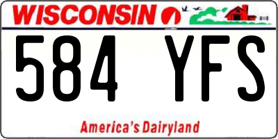WI license plate 584YFS