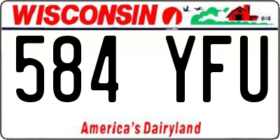 WI license plate 584YFU
