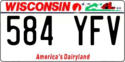 WI license plate 584YFV