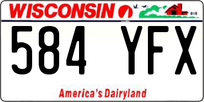 WI license plate 584YFX