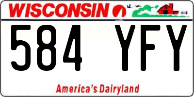 WI license plate 584YFY