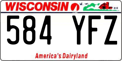 WI license plate 584YFZ