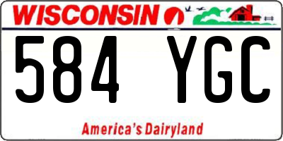 WI license plate 584YGC