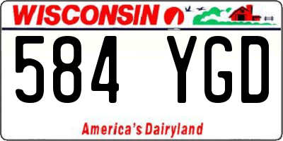 WI license plate 584YGD