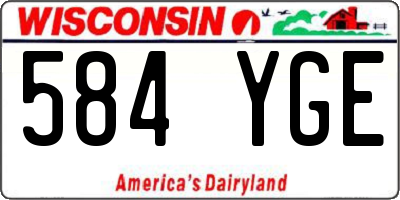 WI license plate 584YGE