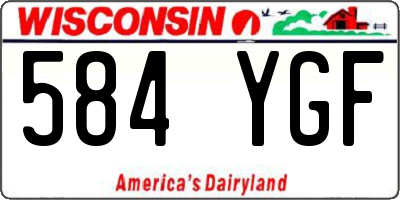 WI license plate 584YGF