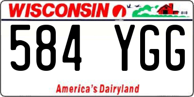 WI license plate 584YGG