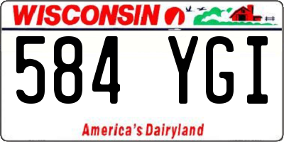 WI license plate 584YGI