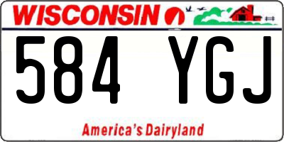 WI license plate 584YGJ