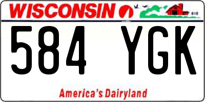 WI license plate 584YGK