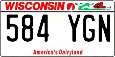 WI license plate 584YGN