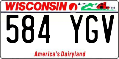 WI license plate 584YGV