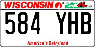 WI license plate 584YHB