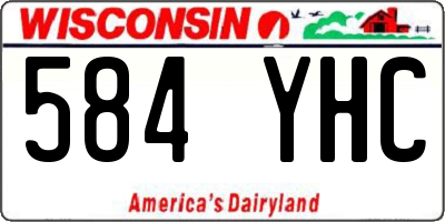 WI license plate 584YHC