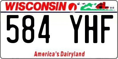 WI license plate 584YHF