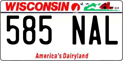 WI license plate 585NAL