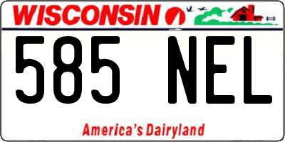 WI license plate 585NEL