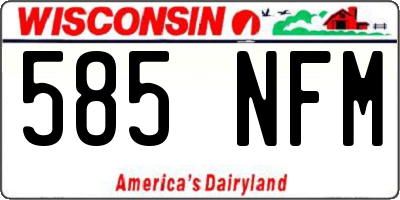 WI license plate 585NFM