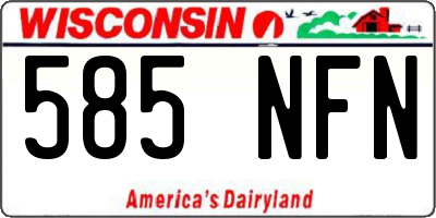 WI license plate 585NFN