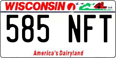 WI license plate 585NFT
