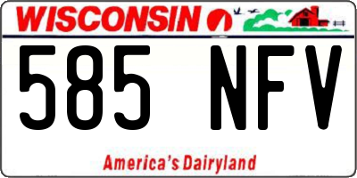WI license plate 585NFV