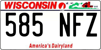 WI license plate 585NFZ