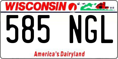 WI license plate 585NGL