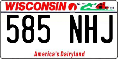 WI license plate 585NHJ