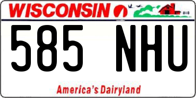 WI license plate 585NHU