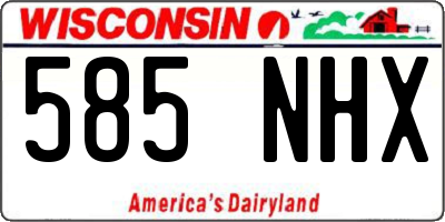 WI license plate 585NHX
