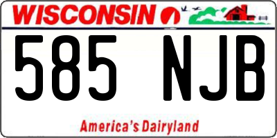 WI license plate 585NJB