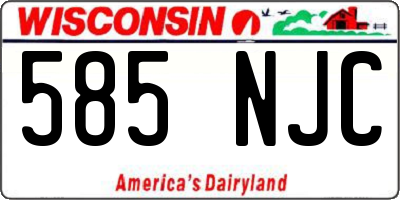 WI license plate 585NJC