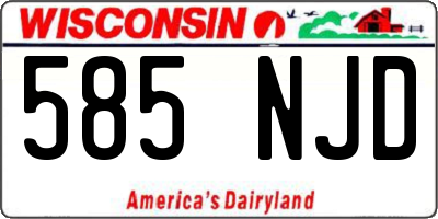 WI license plate 585NJD