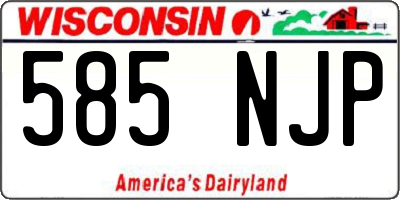 WI license plate 585NJP