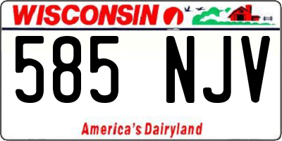 WI license plate 585NJV