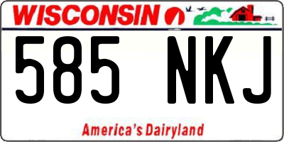 WI license plate 585NKJ