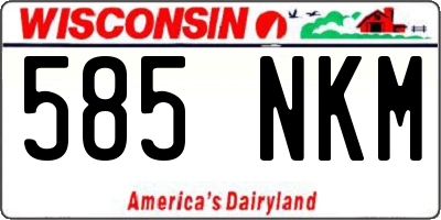 WI license plate 585NKM