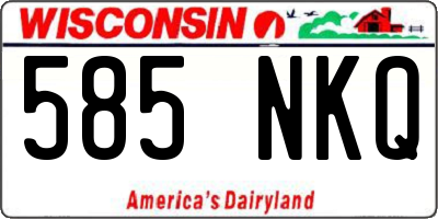 WI license plate 585NKQ