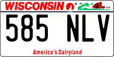 WI license plate 585NLV
