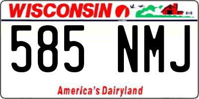 WI license plate 585NMJ