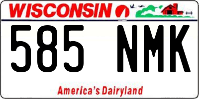 WI license plate 585NMK