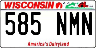 WI license plate 585NMN