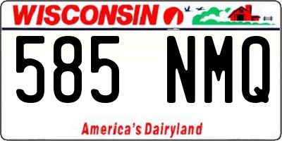 WI license plate 585NMQ