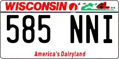 WI license plate 585NNI
