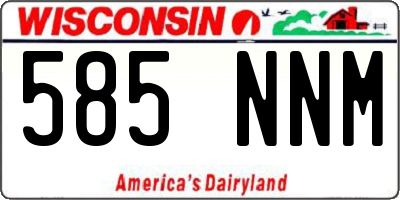 WI license plate 585NNM