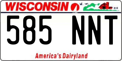 WI license plate 585NNT