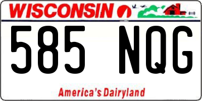 WI license plate 585NQG