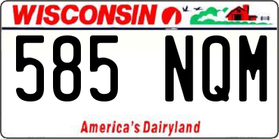 WI license plate 585NQM