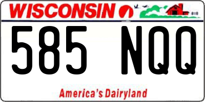 WI license plate 585NQQ