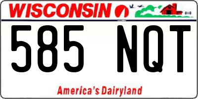 WI license plate 585NQT